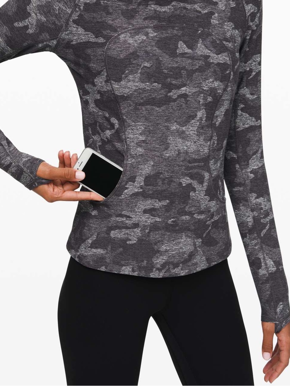 Lululemon On Repeat Rulu Hoodie Incognito Camo Black Size 12 - Picture 3 of 7